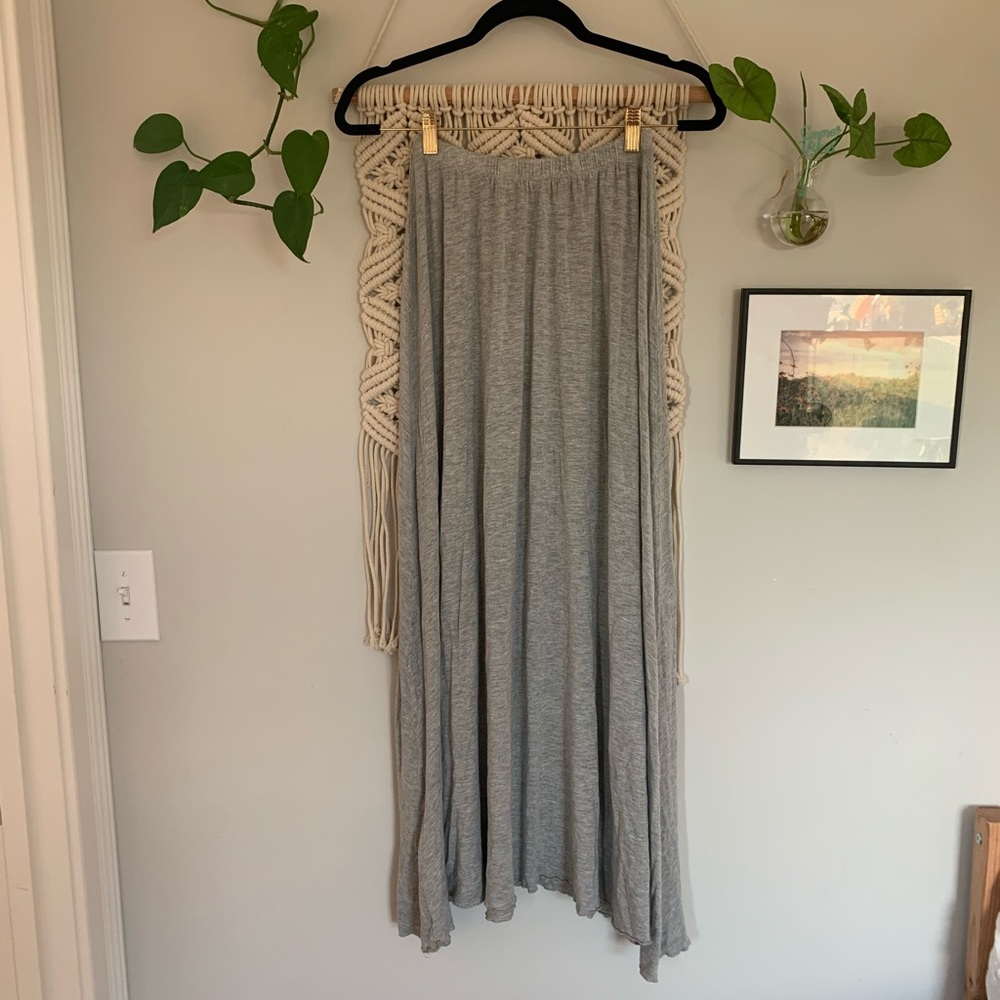 Gray maxi skirt